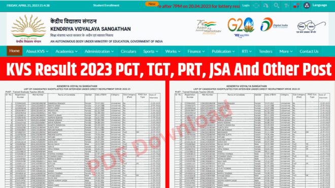 kvs-result-and-cut-off-2023-pgt-tgt-prt-jsa-and-other-post-direct