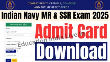 Indian Navy SSR MR Admit Card 2025